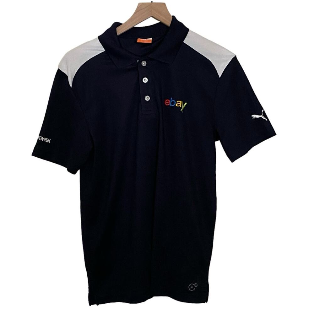 Puma eBay‎ Hack Week Woman's Size Small Black Colored Short Sleeve Polo Shirt
